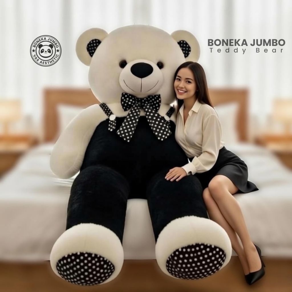 Boneka Teddy Bear Jumbo 120cm Rasfur Premium Original