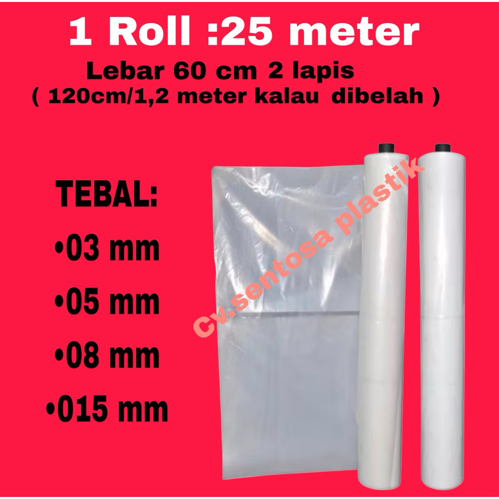 1 ROLL PLASTIK BENING TEBAL YUPI 60CM TEBAL 05 mm