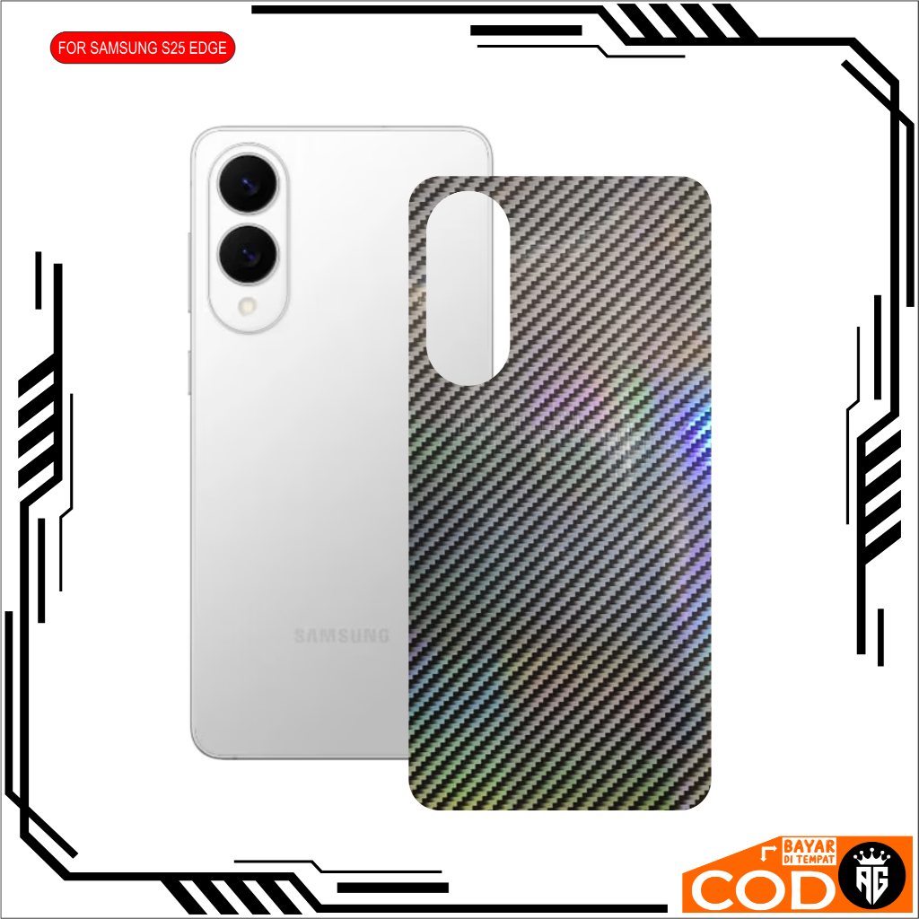 PROMO Graskin Carbon SAMSUNG S25 EDGE Terbaru Anti Jamur Pelindung Belakangan HP