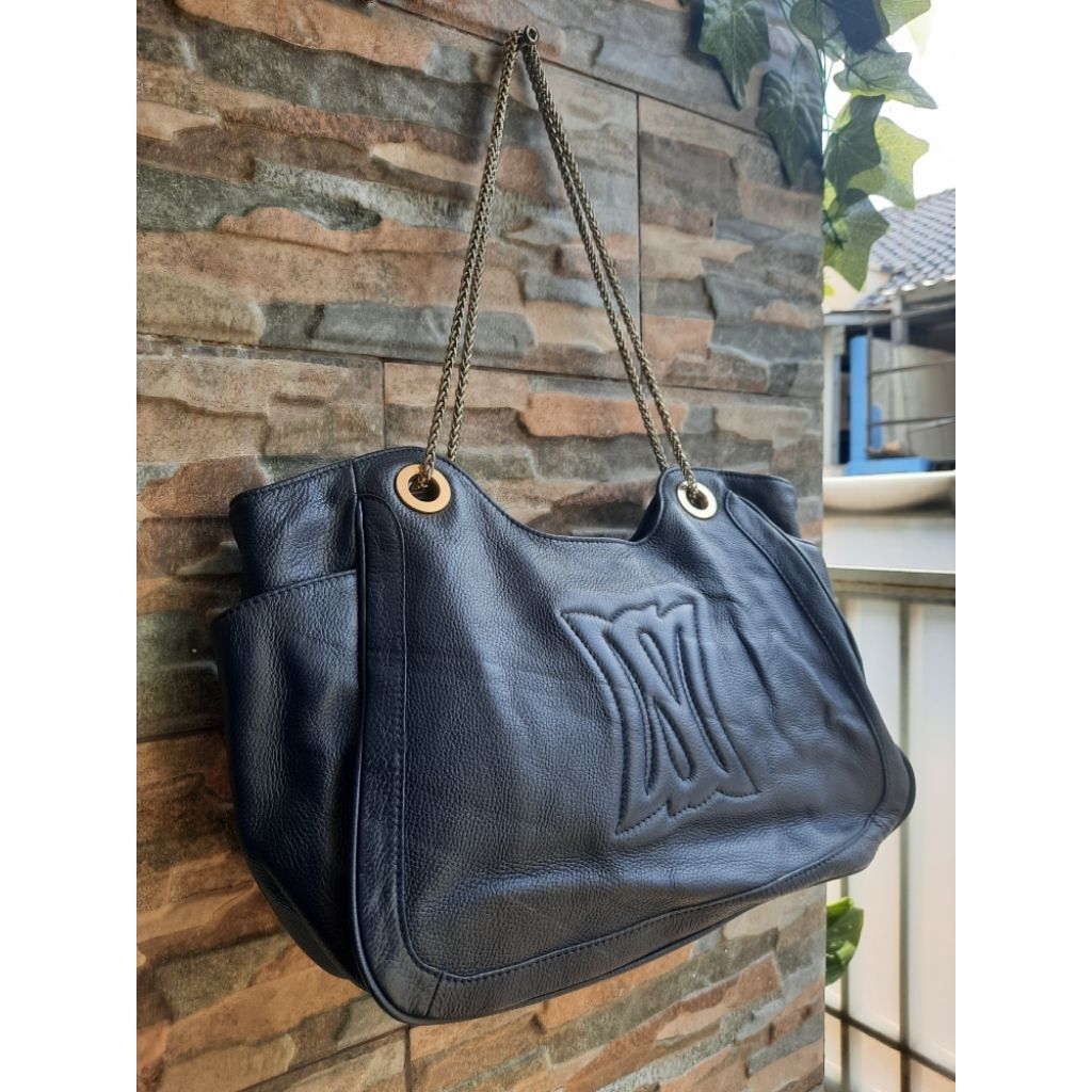 Tote Bag Navy Rantai DELLA STELLA - Tas Branded Original