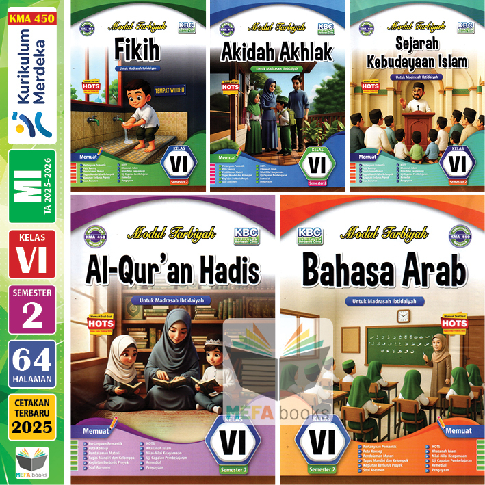 LKS Tarbiyah MI Kelas 6 Semester 1 & 2 Kurikulum Merdeka CV Arya Duta