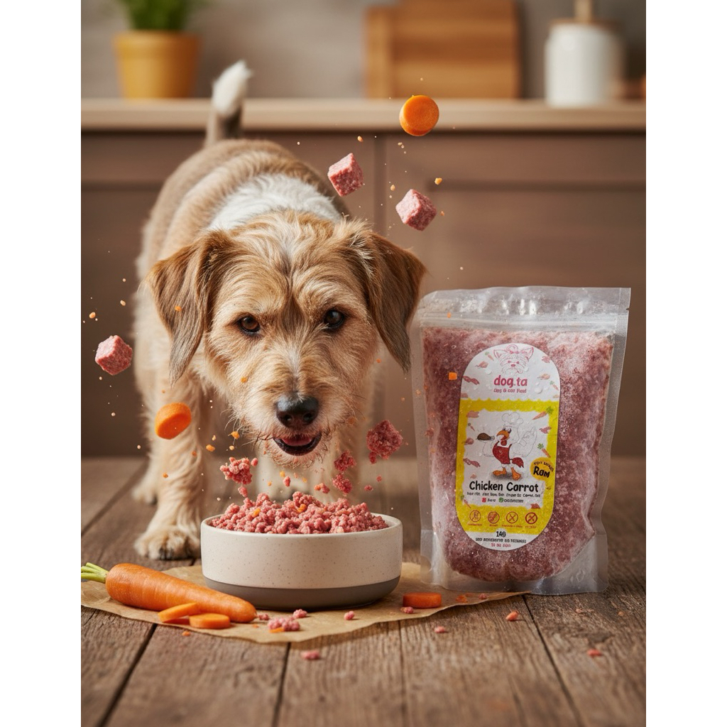 Raw food chicken carrot 1 kg & 500gr  //Dog.ta //makan anjing dan kucing // raw food anjing dan kuci