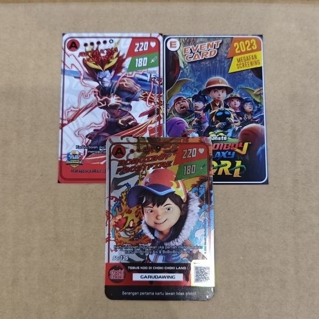 Monsta galaxy card Choki Choki Boboiboy Frosfire season 2 (+Bonus card retakka,sori)