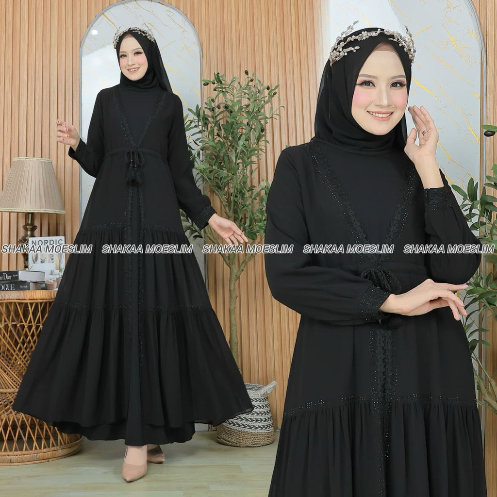ABAYA HITAM TERBARU MAHRA ABAYA ABAYA HITAM TURKEY ABAYA MEWAH REMAJA DEWASA