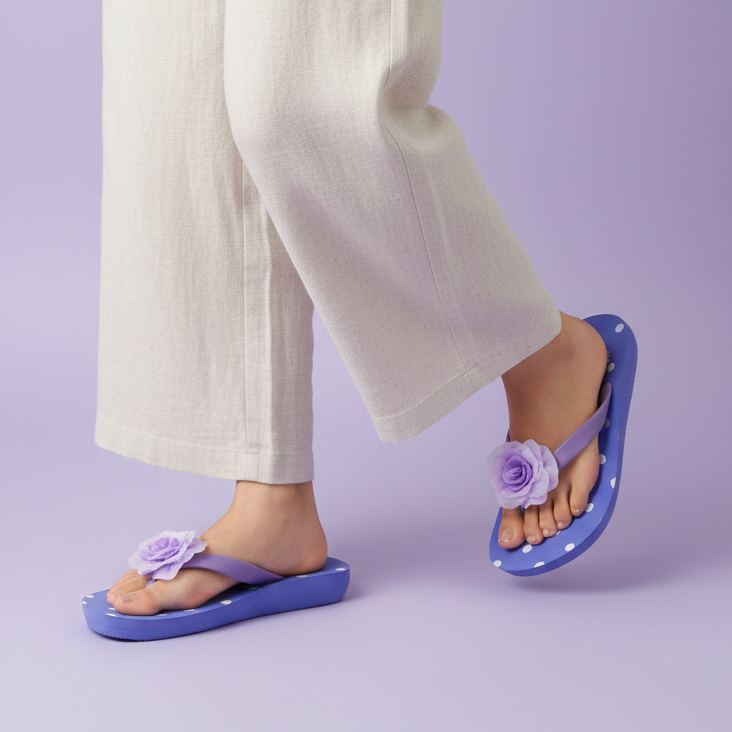 Megumi Sandal Wanita Wedges – Marigold Ungu