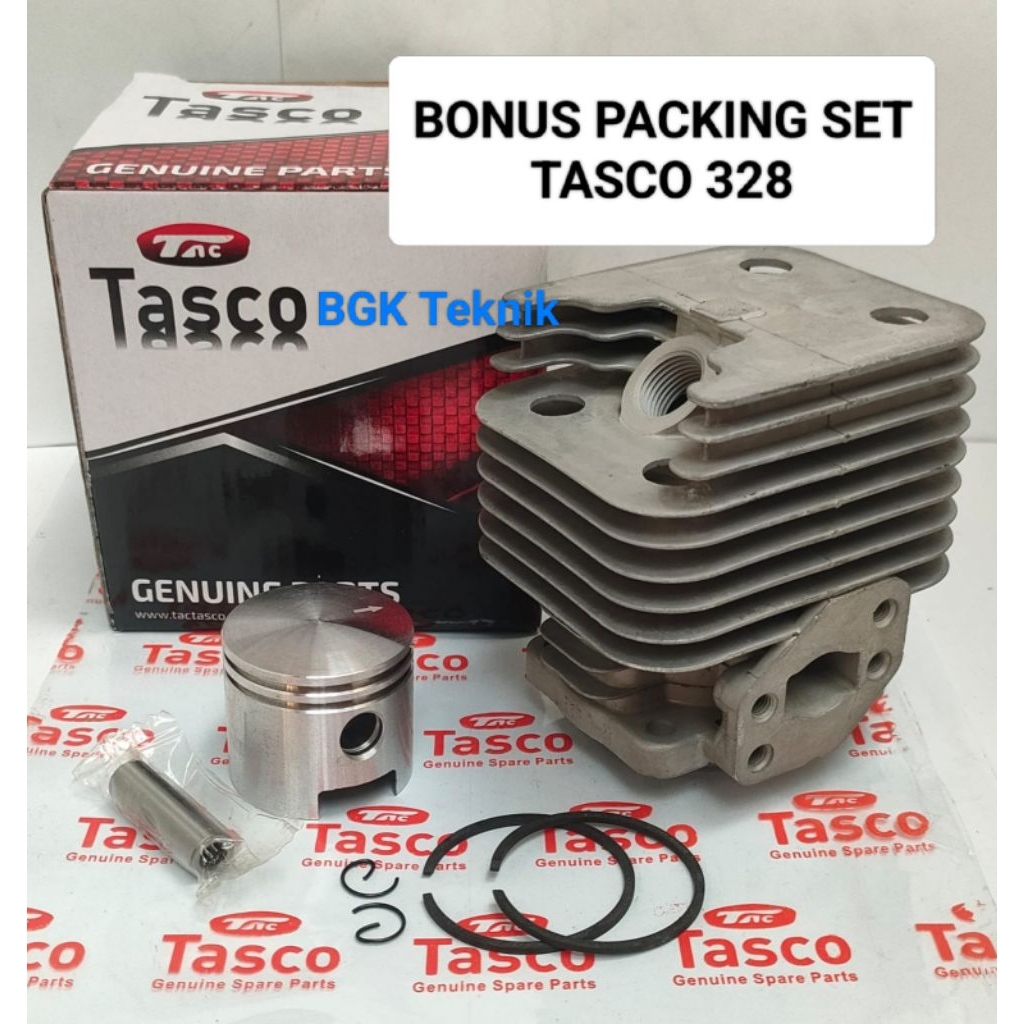 Cylinder Blok Tasco 318, 328 + Packing Set Tasco 328 Mesin Potong Rumput Tasco