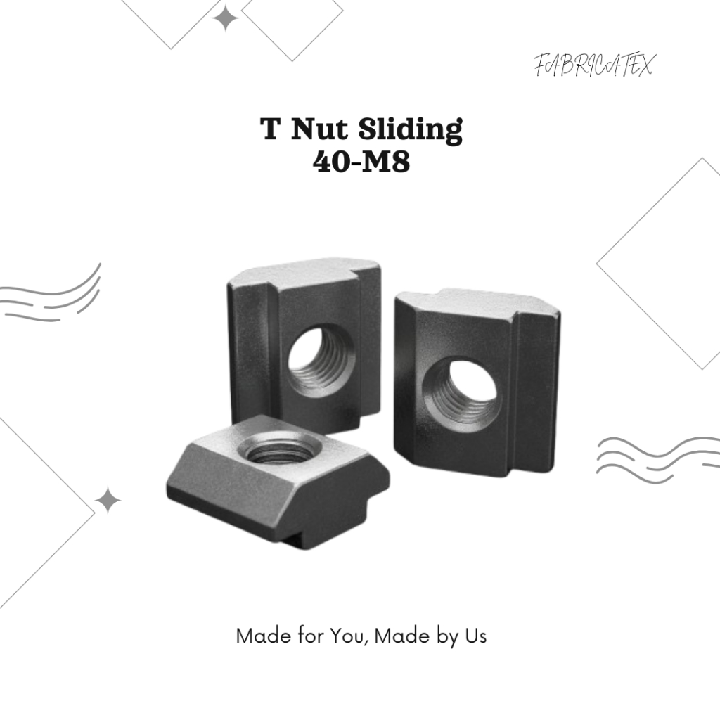 T-Nut M8 Sliding 40 Series / Drop-in T Slot Nut 40-M8 / Mur Palu Aluminium Profile / Stainless Steel