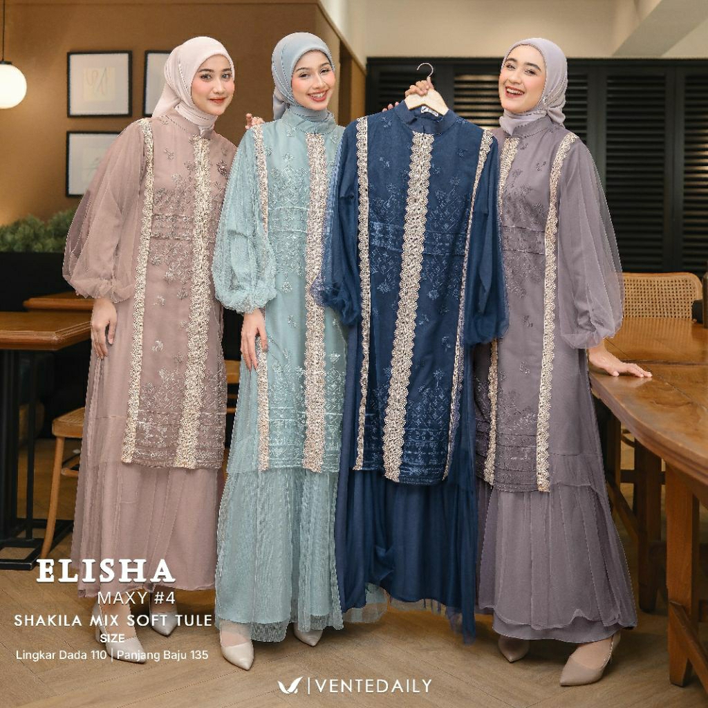 Zahiya Sabella Elisha Zinnia Arindia Andira Ayliz Dress Wanita Premium Gamis Ori VENTE [ COD ]