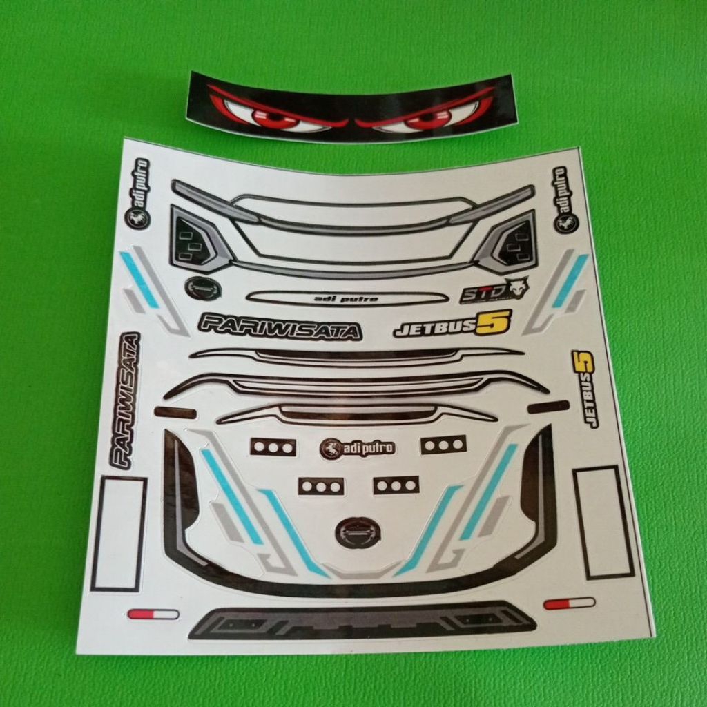 Stiker headlamp JB5 variasi untuk modifikasi miniatur bis