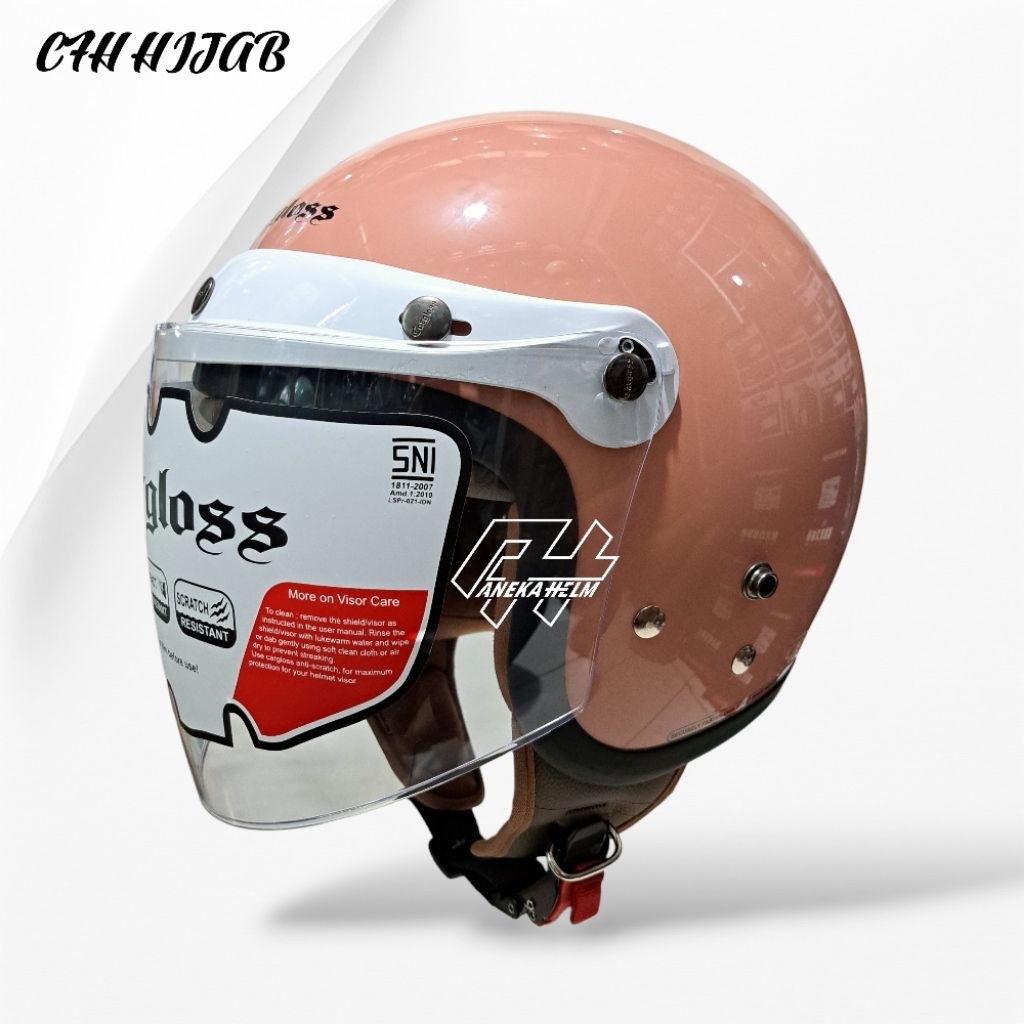 helm cargloss cfh hijab dusty pink | cargloss hijab original
