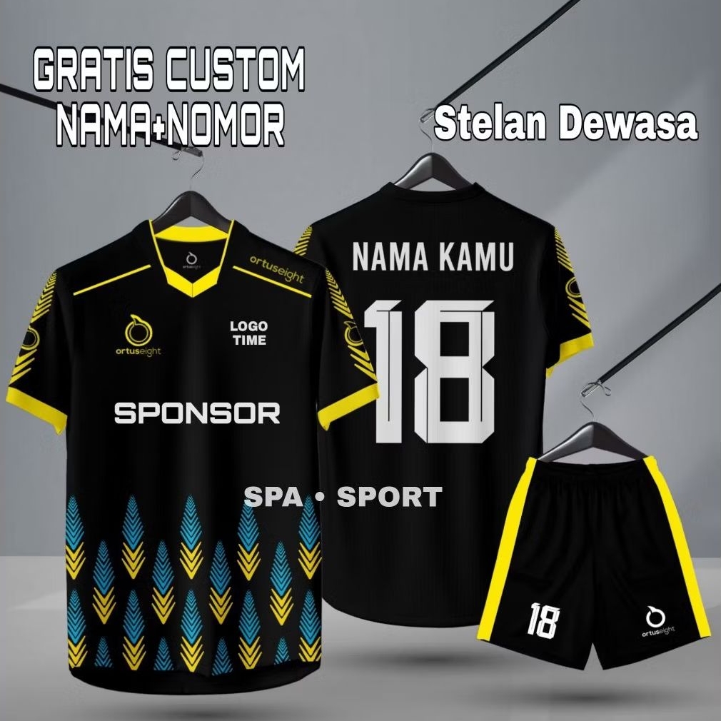 PAKET 18 PICS Jersey futsal sepak bola Gratis custom Nama Nomor Dewasa PRIA-WANITA baju olahraga, ta