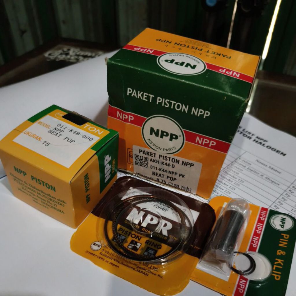 PISTON KIT NPP K44 OS 75 (50.75) BEAT ESP VARIO 110 ESP SCOOPY ESP NPP