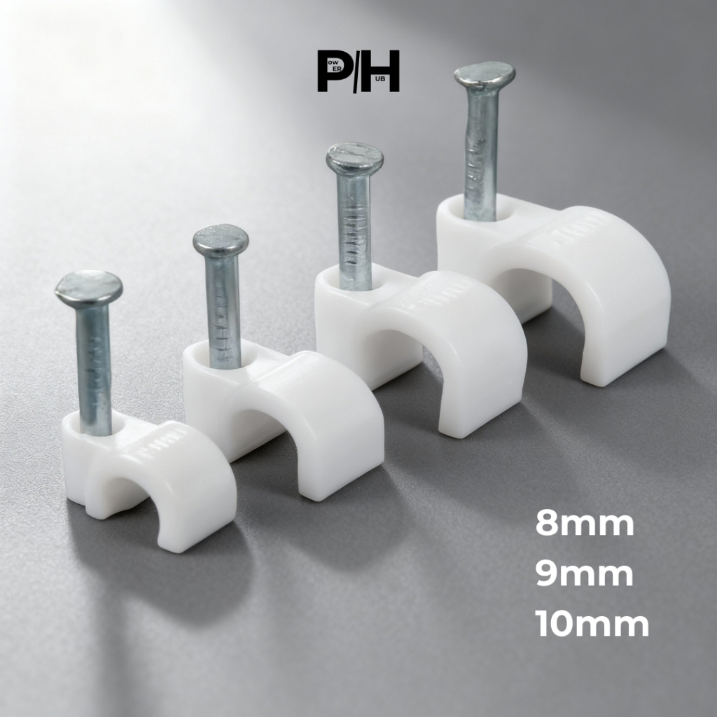 Klem Kabel Bulat/Pipih Wing Lock Paku Beton Jepitan Kabel Tembok
