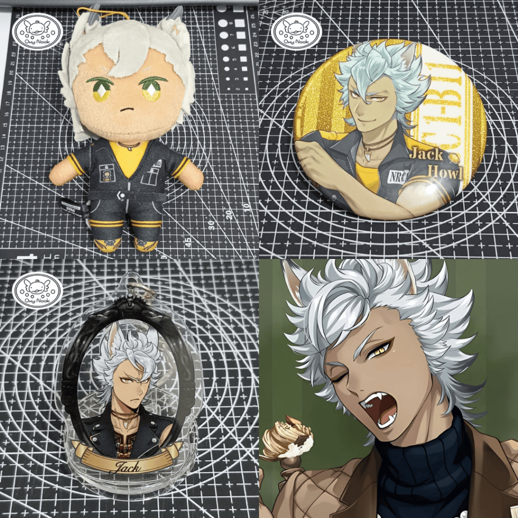 Twisted Wonderland Official Merch Savanaclaw Acrylic, Can Badge & SEGA Nui Plush Jack Howl