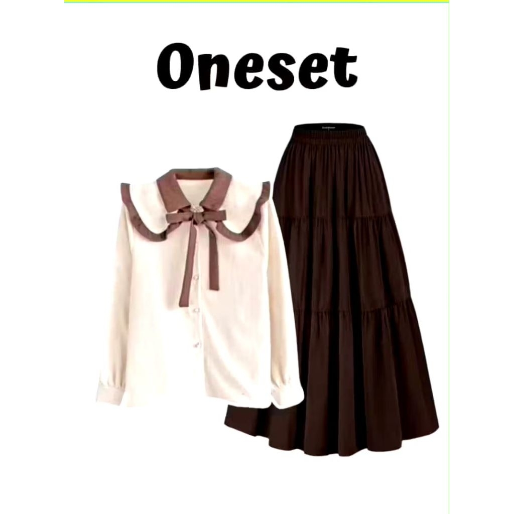 setelan rok seyra blues style remaja  kekinian