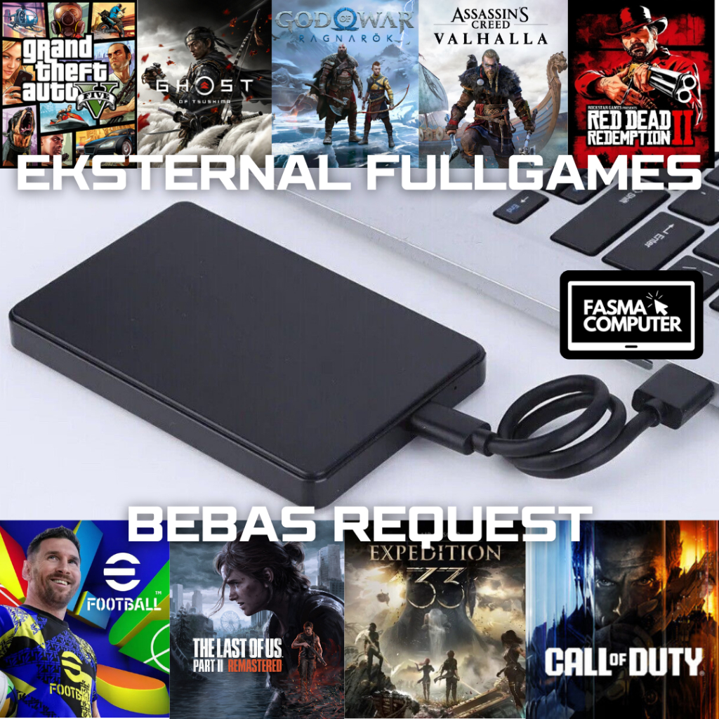 Hardisk hdd eksternal 500gb/1tb isi (full) game PC/Laptop