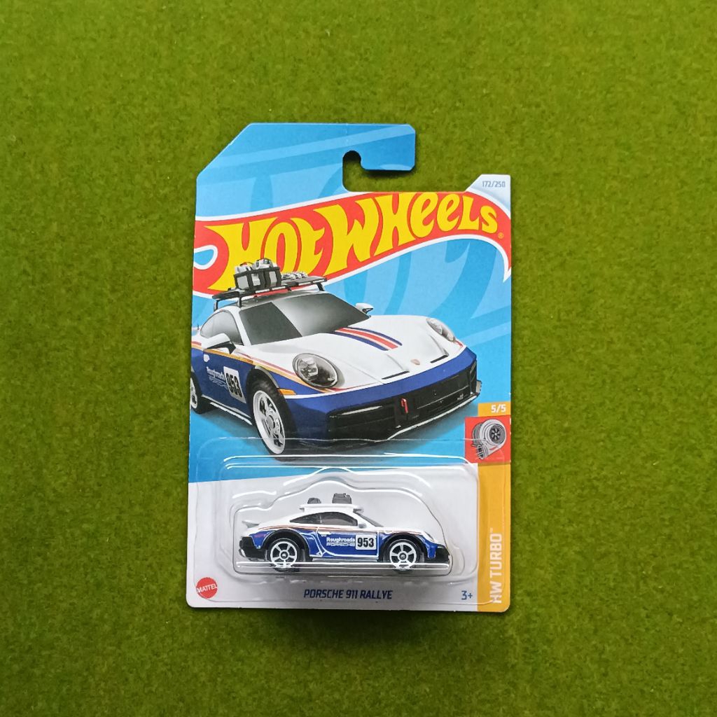 (Loose) Hotwheels Porsche 911 Rallye Putih Biru