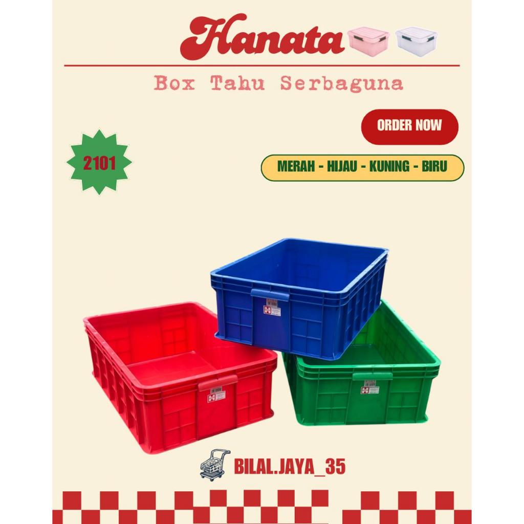 HANATA - Box Tahu Hanata 2101 Container Box Industri / Box Industri Serbaguna /Box Rapat Hanata/ Kra