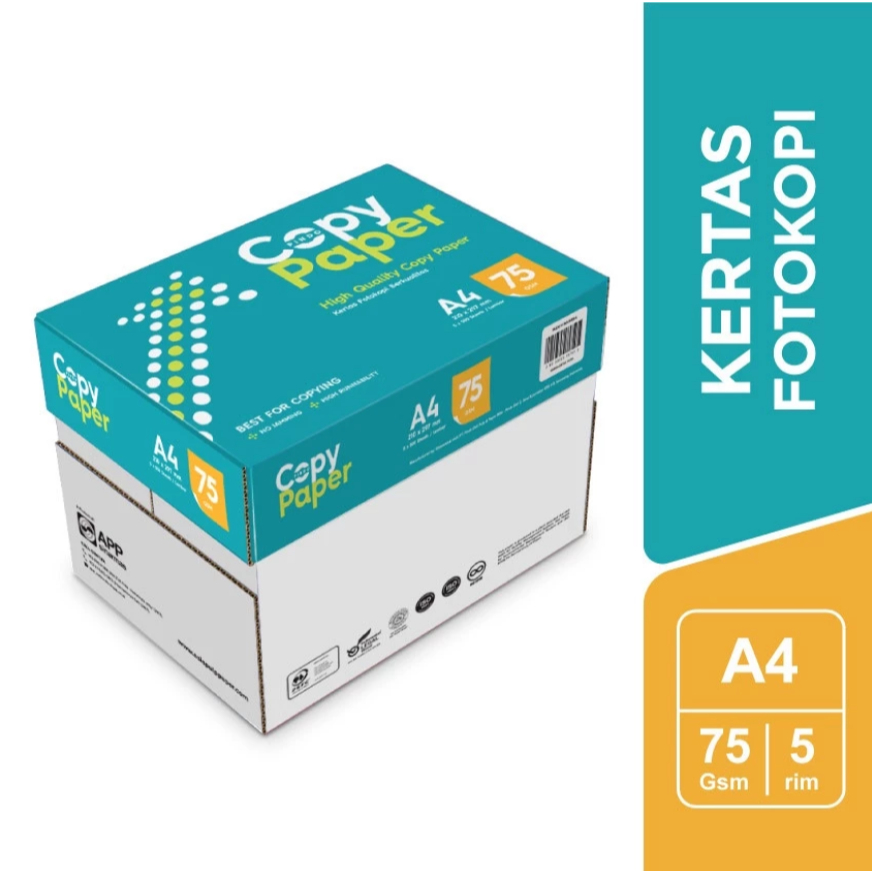 COPY PAPER KERTAS HVS A4 75 GSM | 1 RIM/1 BOX