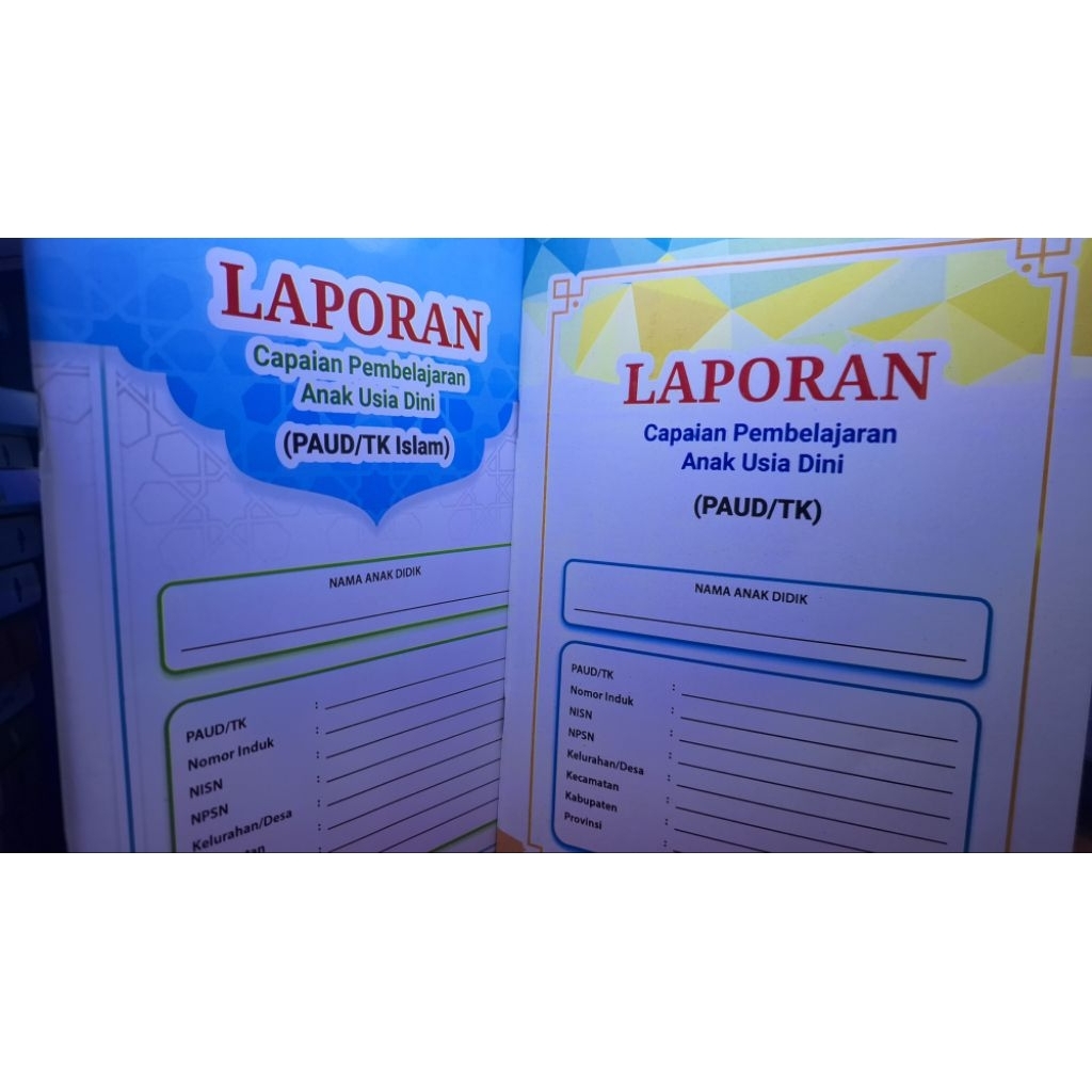 RAPORT UNTUK PAUD/TK. TERSEDIA TK ISLAM/UMUM KURIKULUM MERDEKA