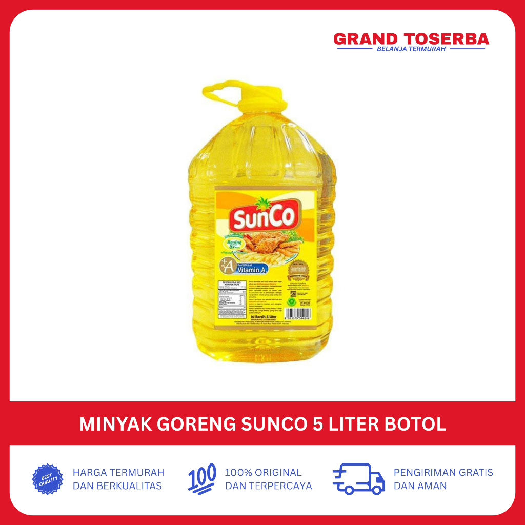 Minyak Goreng Sunco 5 Liter Botol