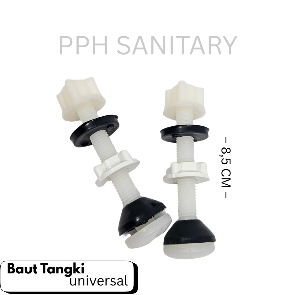 (2pcs) Baut tangki kloset duduk plastik  mudah dipasang dan anti patah model TA6101 // Tangki Closet