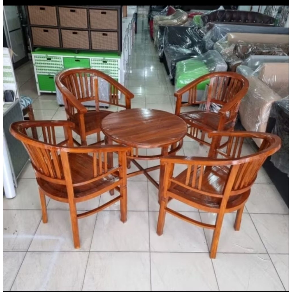 Kursi Tamu Kayu Jati Kursi Teras Betawi Bahan Kayu Jati Kursi Tamu Klasik Jati