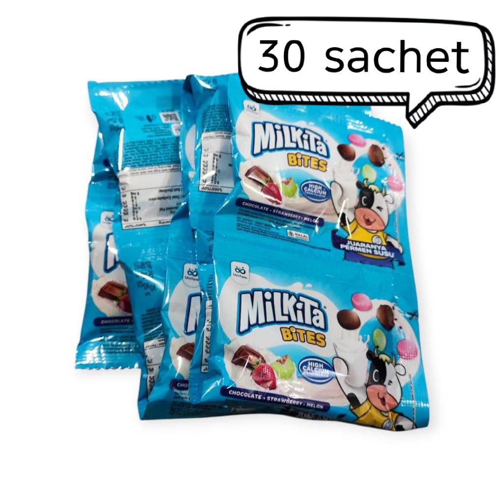 PERMEN MILKITA BITES renceng isi 30 sachet