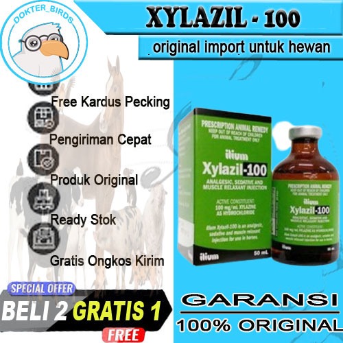 XYLAZIL-100 ILIUM Original Import Untuk Hewan