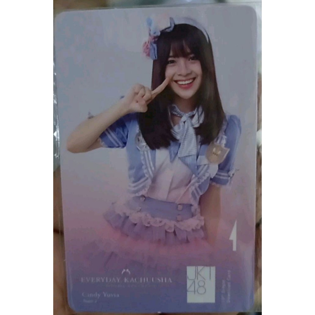 JKT48 EVERYDAY KACHUUSHA MUSIC CARD CINDY YUVIA YUPI CINDY HAPSARI SHANIA JUNIANATHA ANINDITHA RAHMA