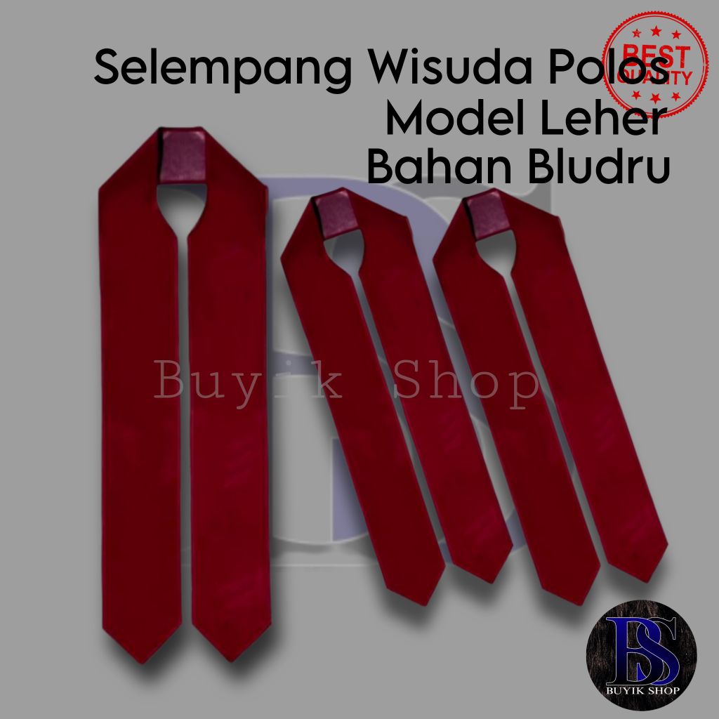 Selempang Wisuda Polos Model Leher | Selempang Bludru | Bludru