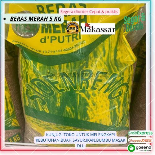 Beras Merah 5 Kg d’Putri Sidenreng–Beras Sehat Premium Pulen Beras Merah Organik d’Putri Sidenreng–W