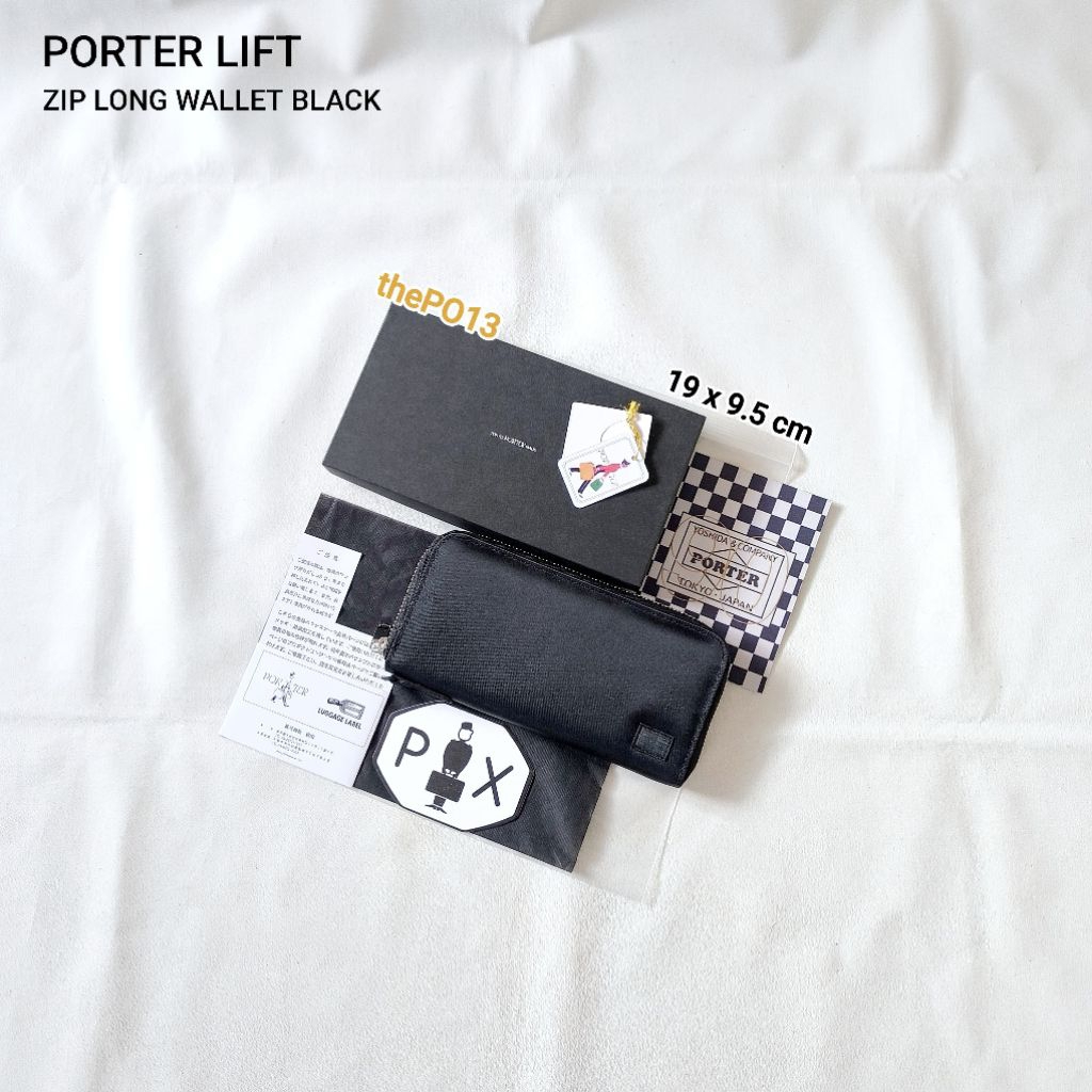 PORTER YOSHIDA LIFT LONG WALLET BLACK AUTHENTIC 100% BNIB