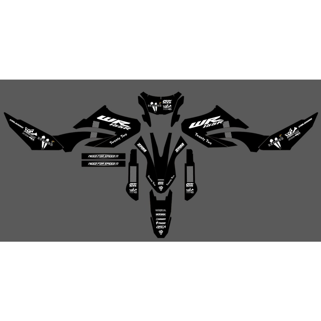 Decal WR155 Full Body Variasi Decal WR Supermoto Aksesoris Stiker Dekal Motor Yamaha WR 155 R