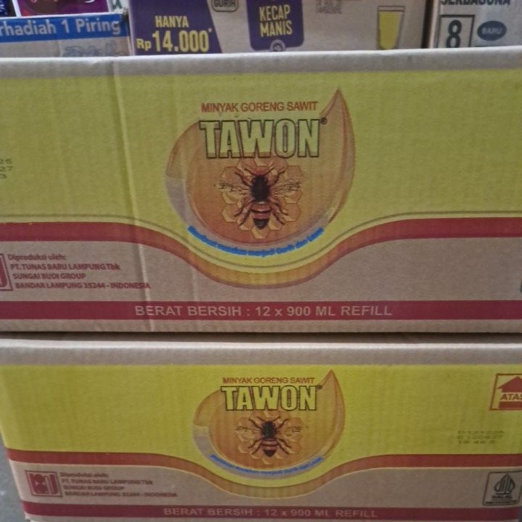 minyak goreng sawit tawon 1 dus isi 12pouch