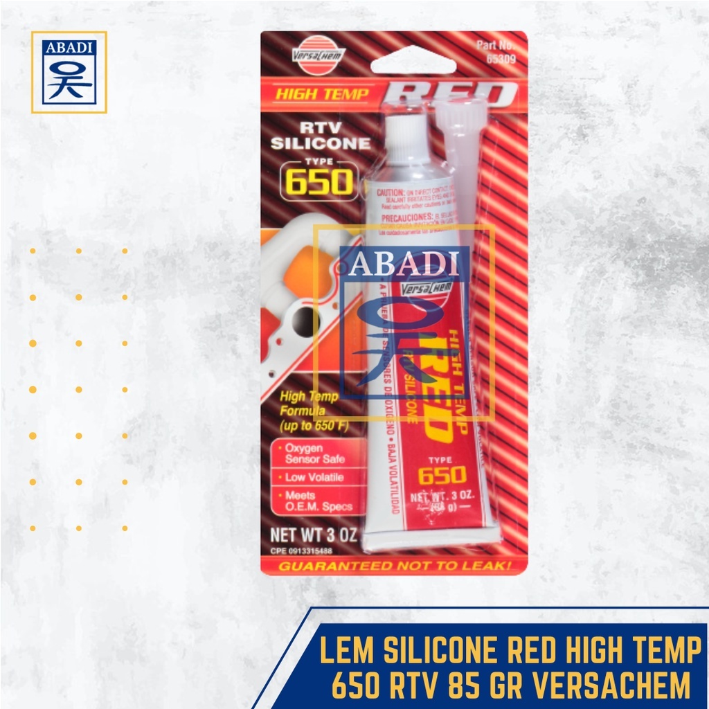 LEM SILICONE RED HIGH TEMP 650 RTV 85 GR VERSACHEM