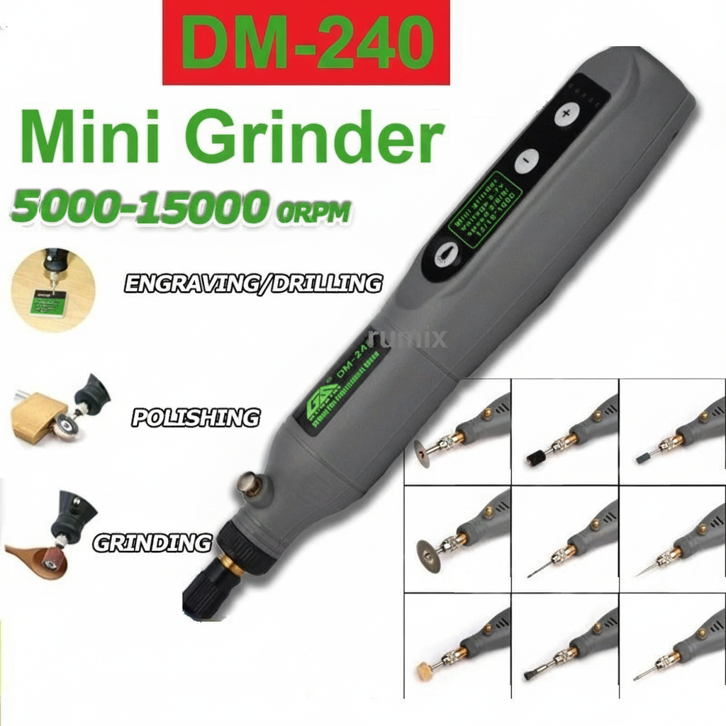 Grinder Mini Listrik Cordless Bor Mini Set 3 Kecepatan Grinding Mesin Poles USB Ukiran Pena Mata Bor