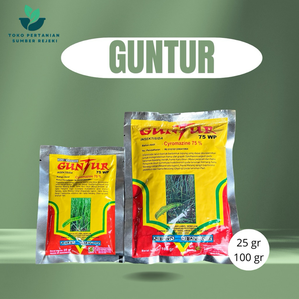 INSEKTISIDA GUNTUR 75 WP 25 GRAM DAN 100 GRAM