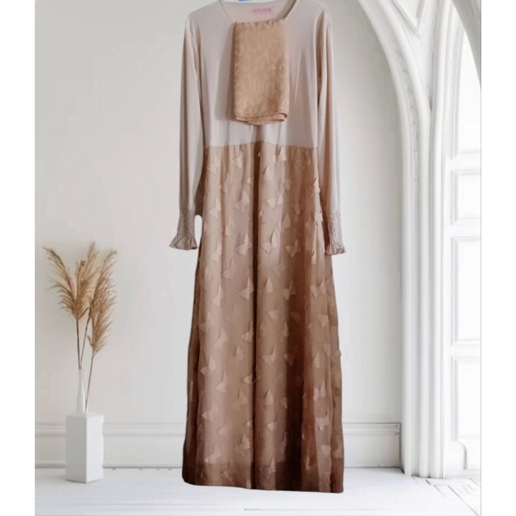 gamis jersey preloved set hijab