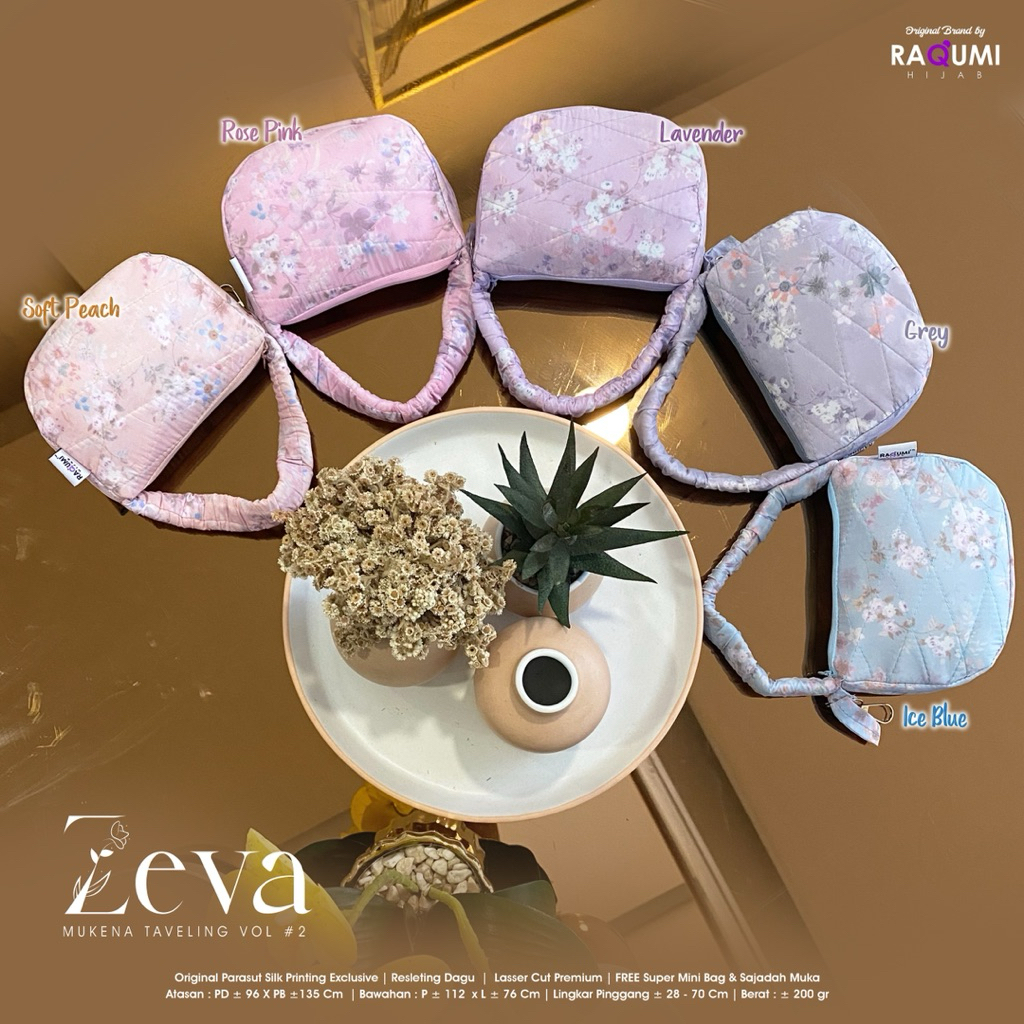 Mukena Travelling Raqumi Hijab// Zeva Mukena Traveling Ori by Raqumi Hijab