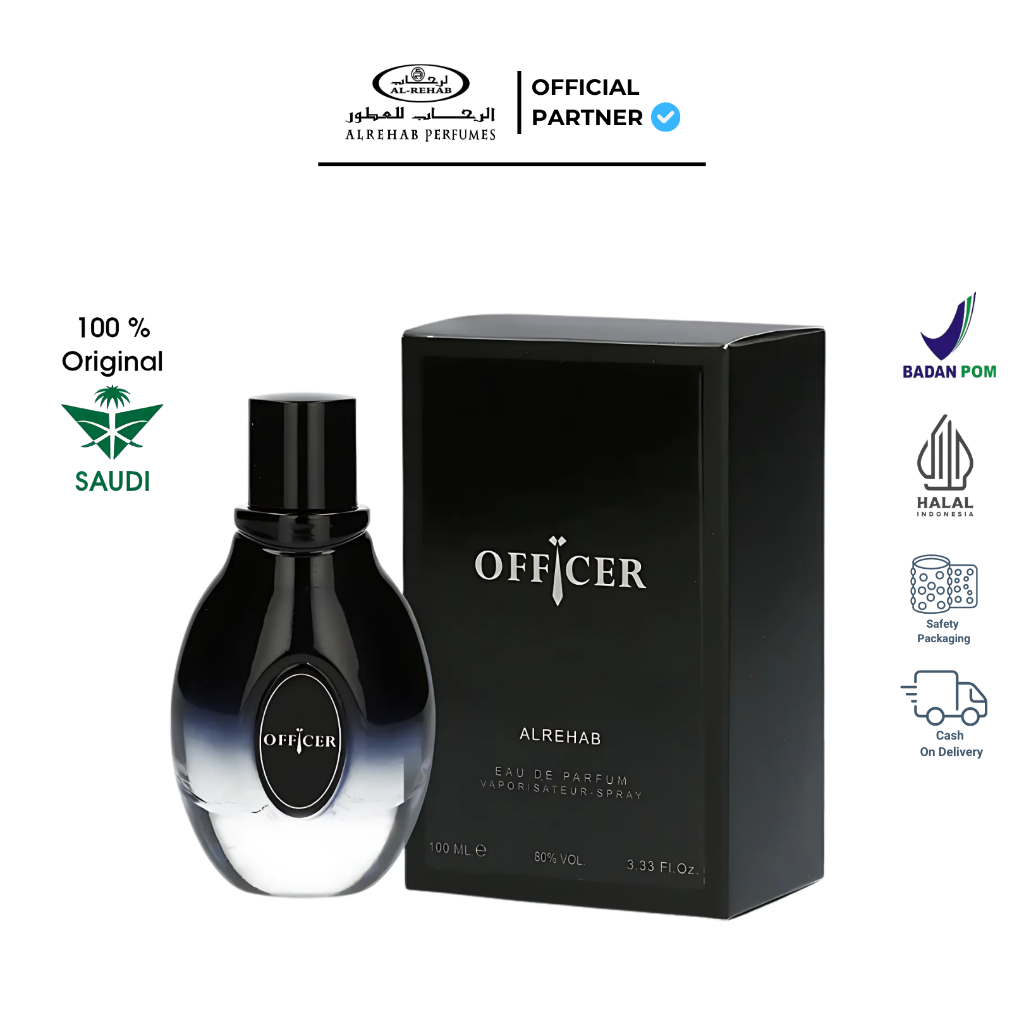 [ORIGINAL] Al Rehab Parfum OFFICER Spray 100ml original AL REHAB PERFUMES | BPOM & ORIGINAL