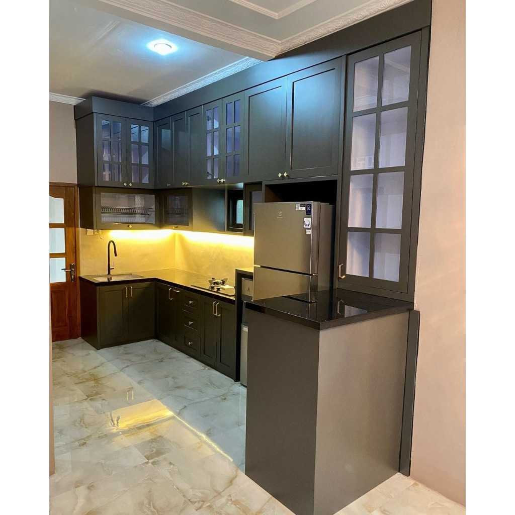 kitchen set/lemari dapur/rak dapur/lemari dapur minimalis /partisi(penyekat ruangan)minibard/custom 