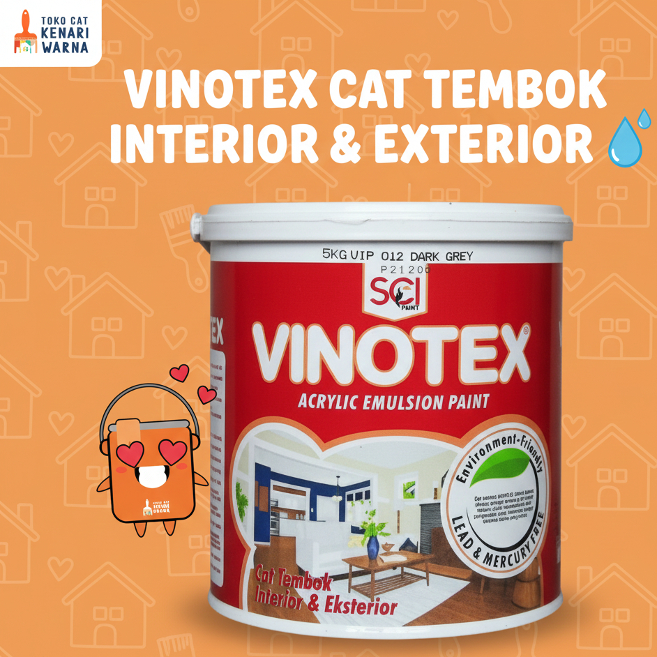 CAT TEMBOK VINOTEX - CAT TEMBOK INTERIOR & EXTERIOR 23 kg