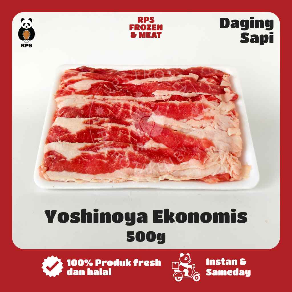 Beef Slice 500gr, Beef Slice Ekonomis 500gr, Beef Slice Yoshinoya 500gr