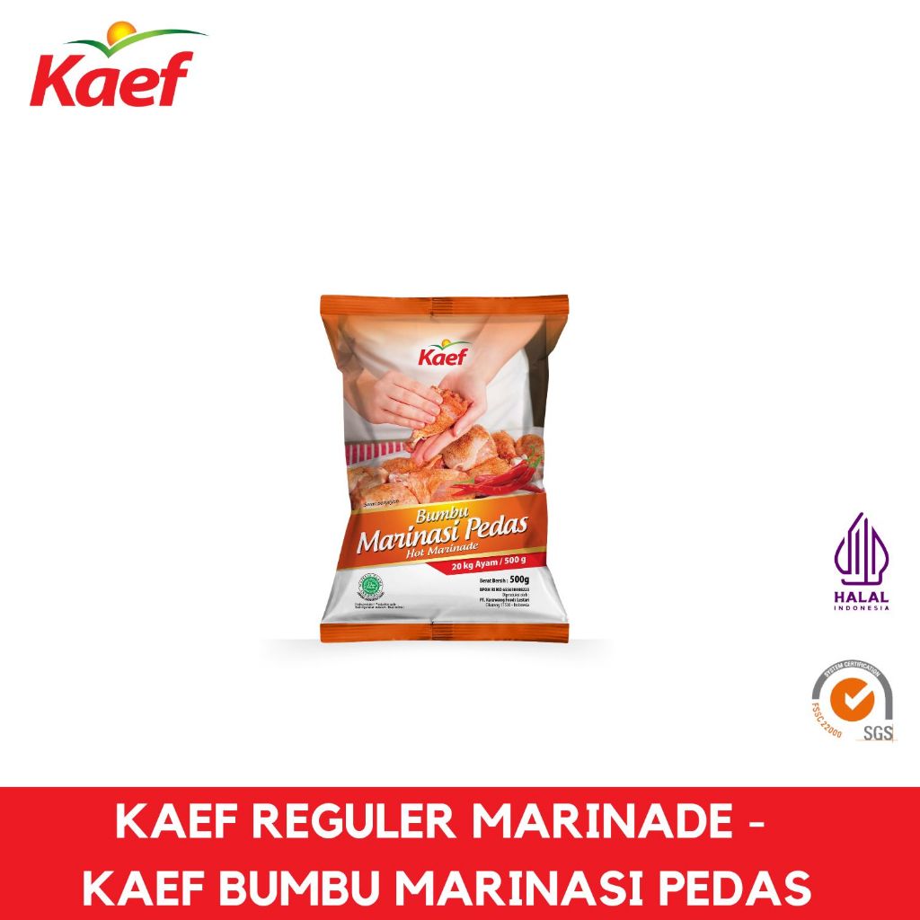 Kaef Bumbu Marinasi Fried Chicken Pedas | Kaef Hot Marinade 500 gram | Kaef Bumbu Marinasi Pedas 500