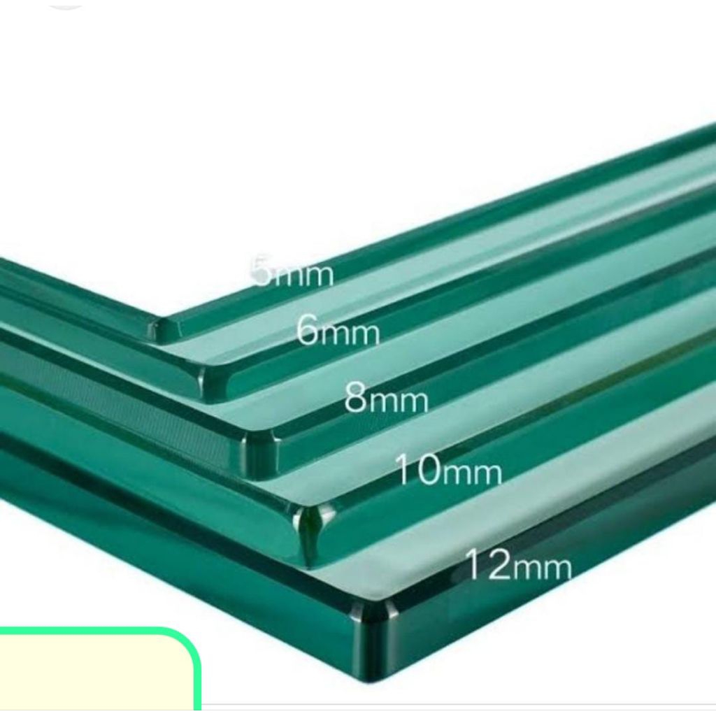 Kaca Tempered polos 12 mm