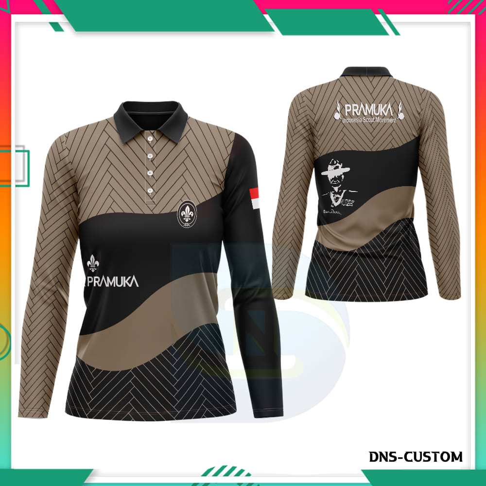 Kaos Pramuka Wanita Lengan Pendek Panjang Cocok Untuk Acara Pramuka