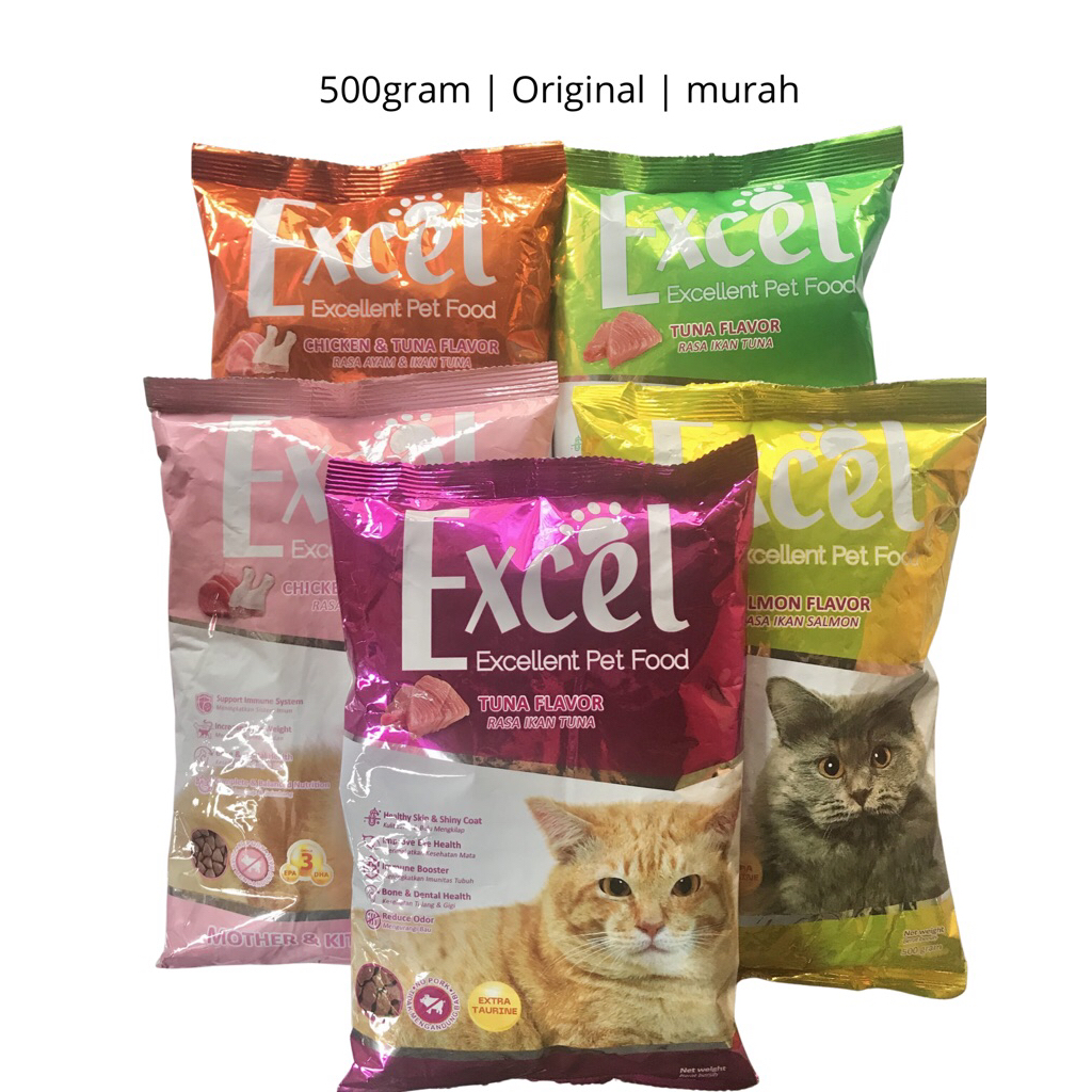 Excel makanan kucing  500 gr