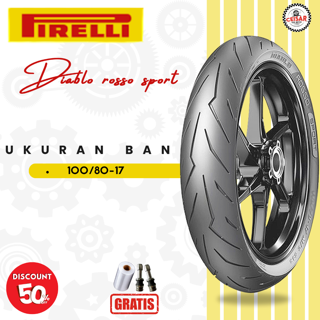 Ban Motor Sport - GTR - MX KING - Supermoto PIRELLI DIABLO ROSSO SPORT 100/80-17 TUBELESS
