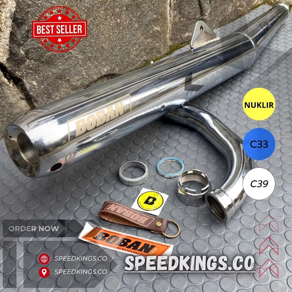 BOBAN KNALPOT FULLSET RX KING BISA CUSTOM NAMA type *C33/*C39/*NUKLIR